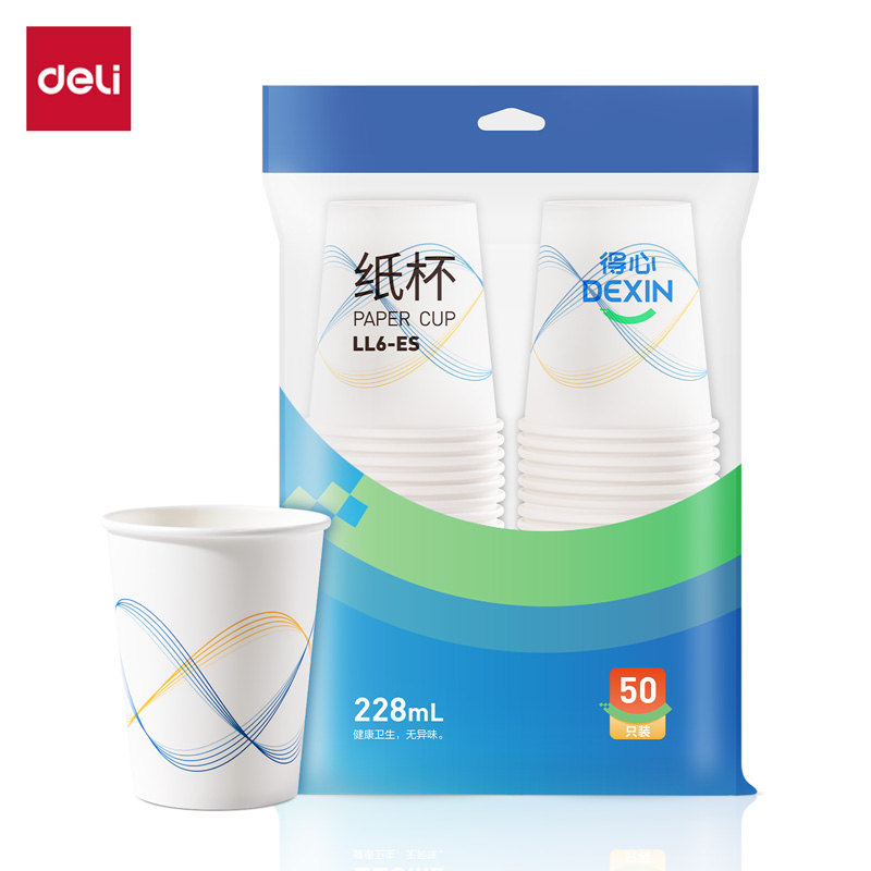 尊龙凯时得心LL6-ES纸杯228mL(白色)(50只/袋)