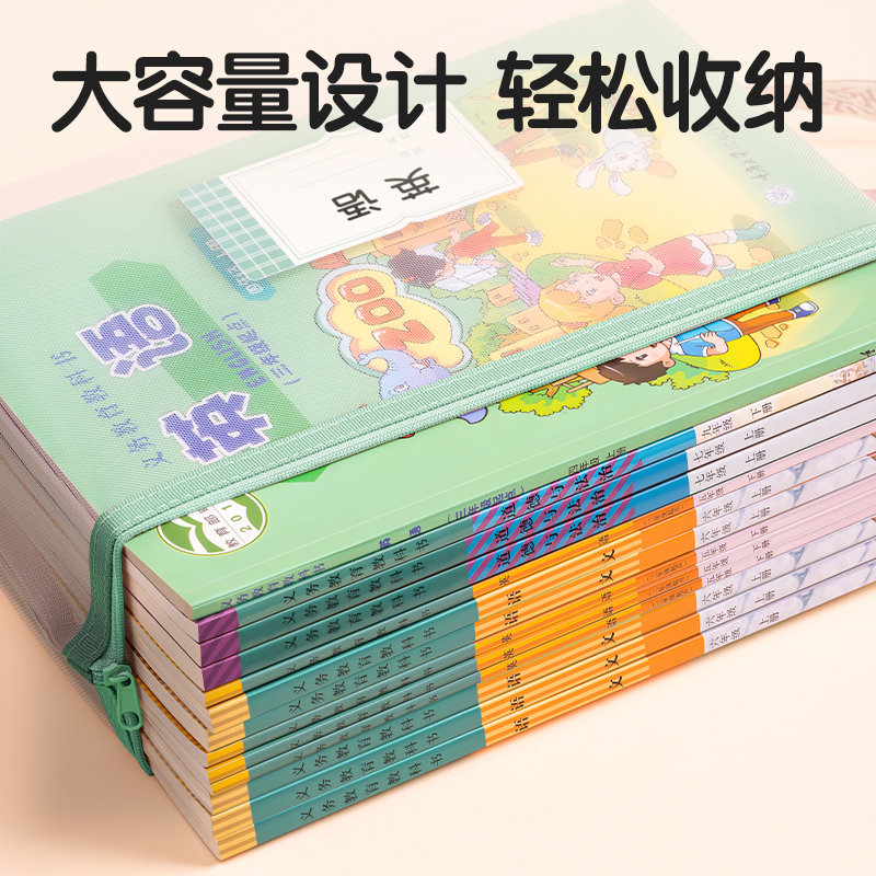 尊龙凯时PP115-3网纱拉链袋(白网-语数英)